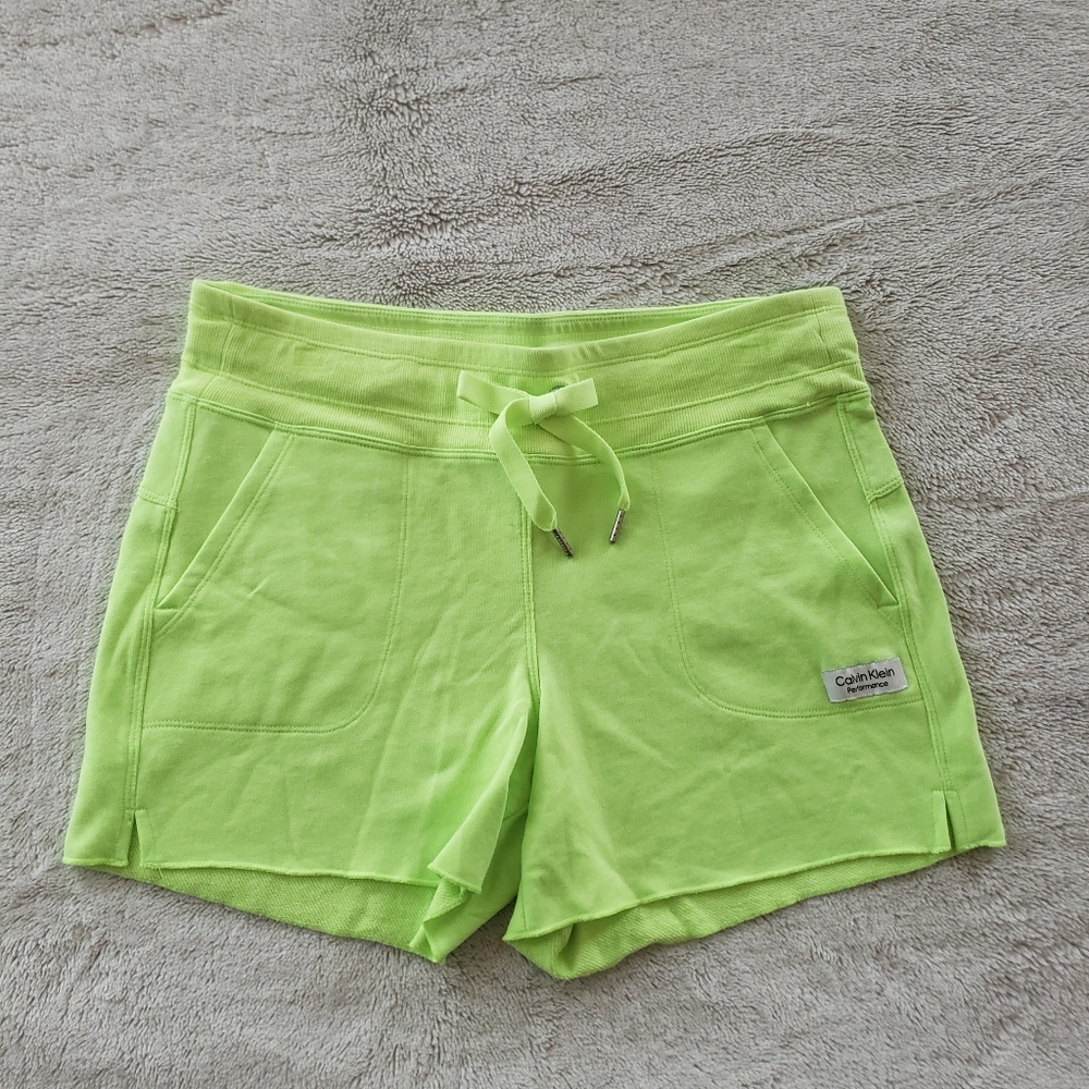 Calvin Klein Women's Neon Green Shorts